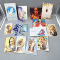 Vintage Catholic Religious Collection Lot Prayer Cards Necklaces Rosary