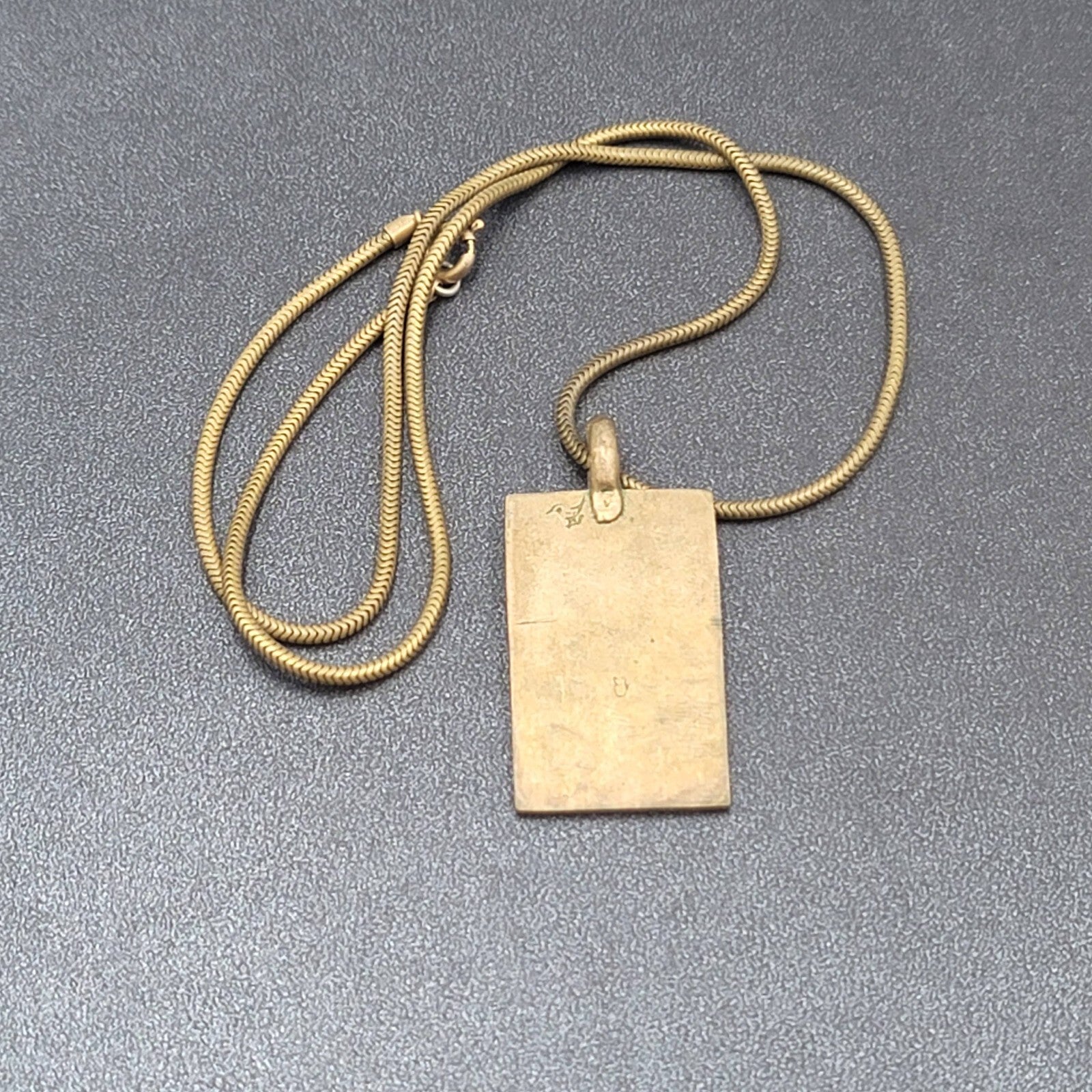 Freyr and Gerdr Sacred Marriage Brass Necklace 18" Snake Chain