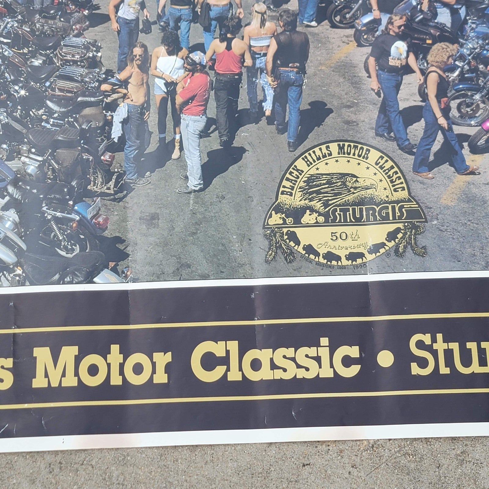 Sturgis Vintage Collectible Poster 1990 50th Anniversary LARGE 5' x 3.5'