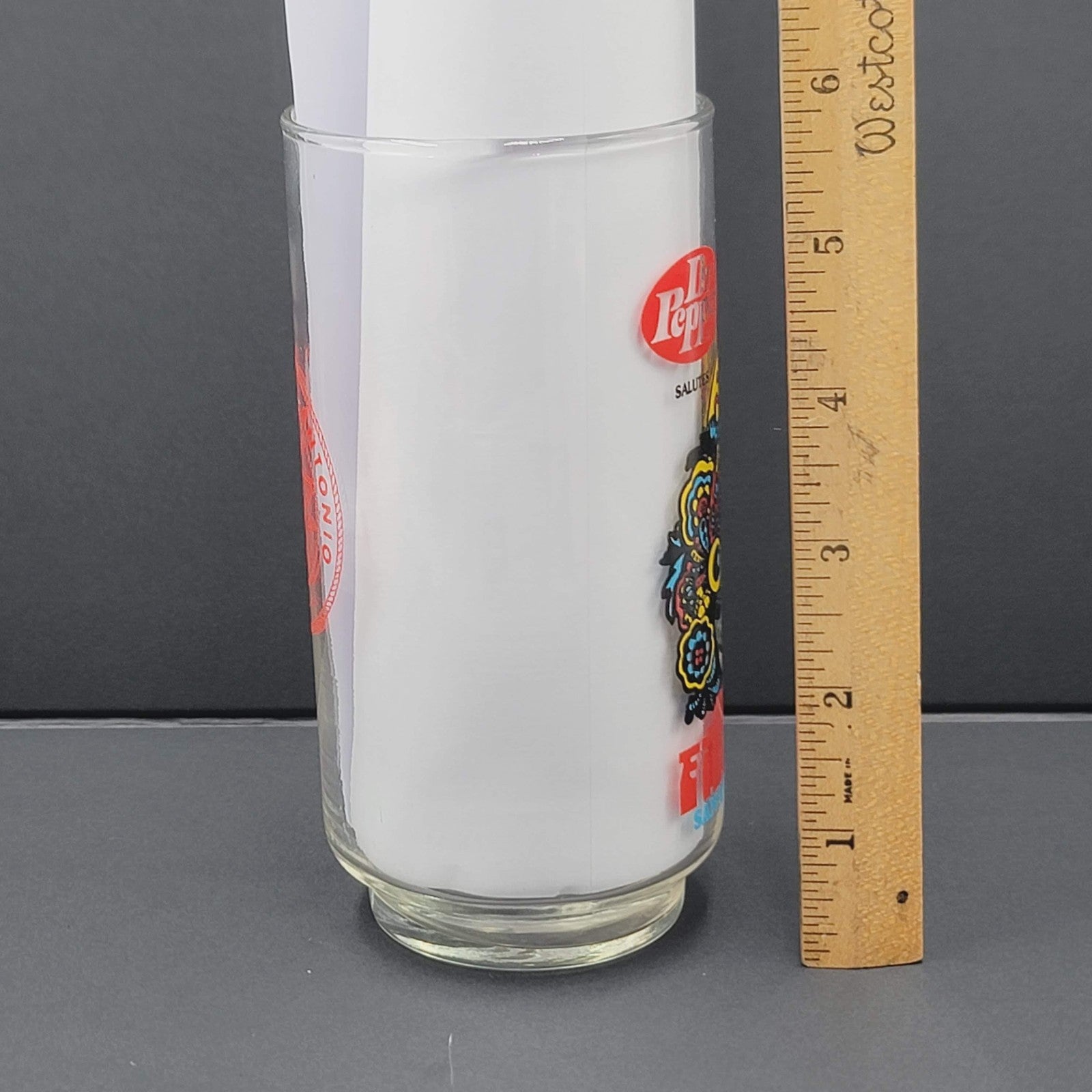 Rare 1978 San Antonio FIESTA Dr Pepper 16 oz Glasses With City Seal 