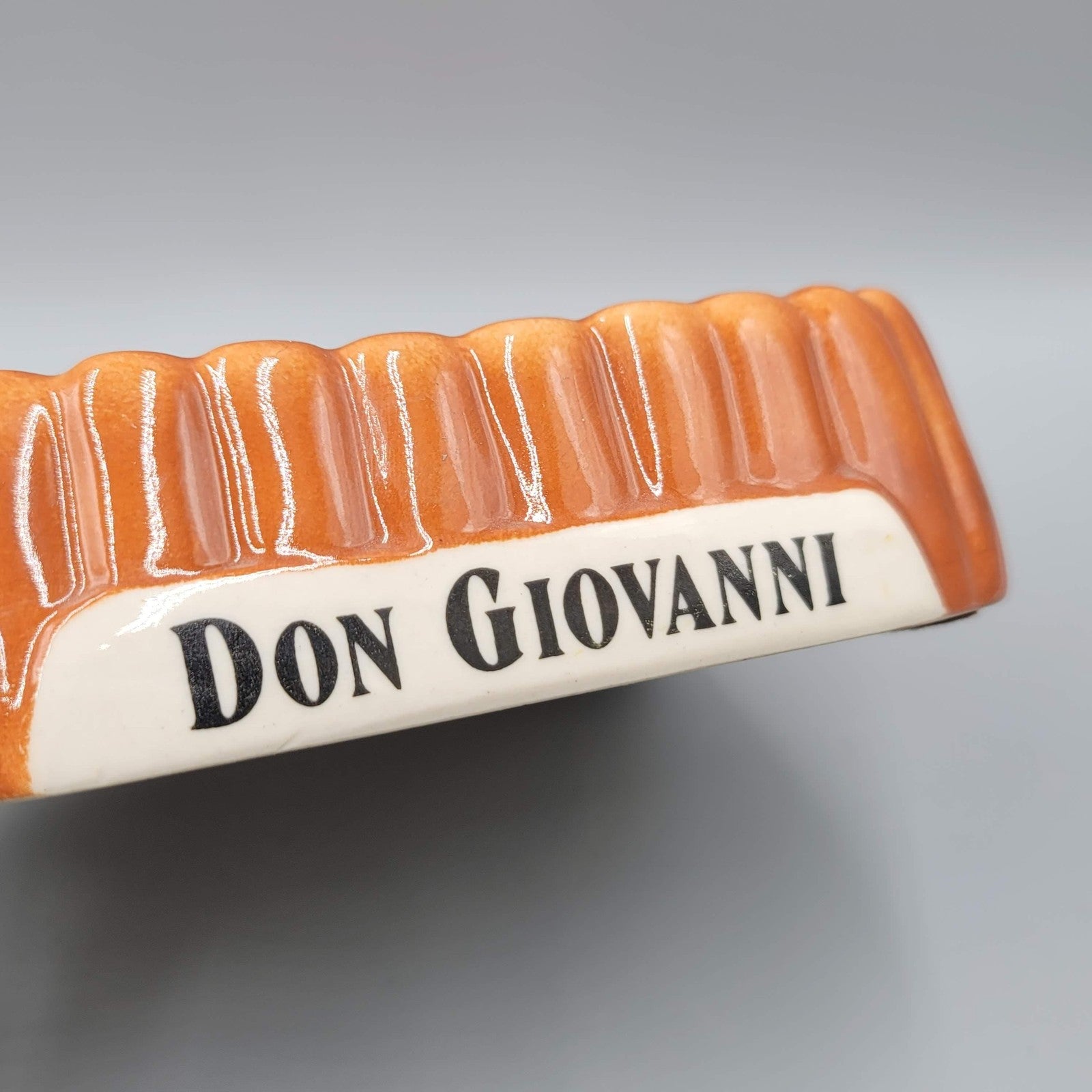 Vintage Don Giovanni Ceramic Bottle Stand James B Beam Barware Orange