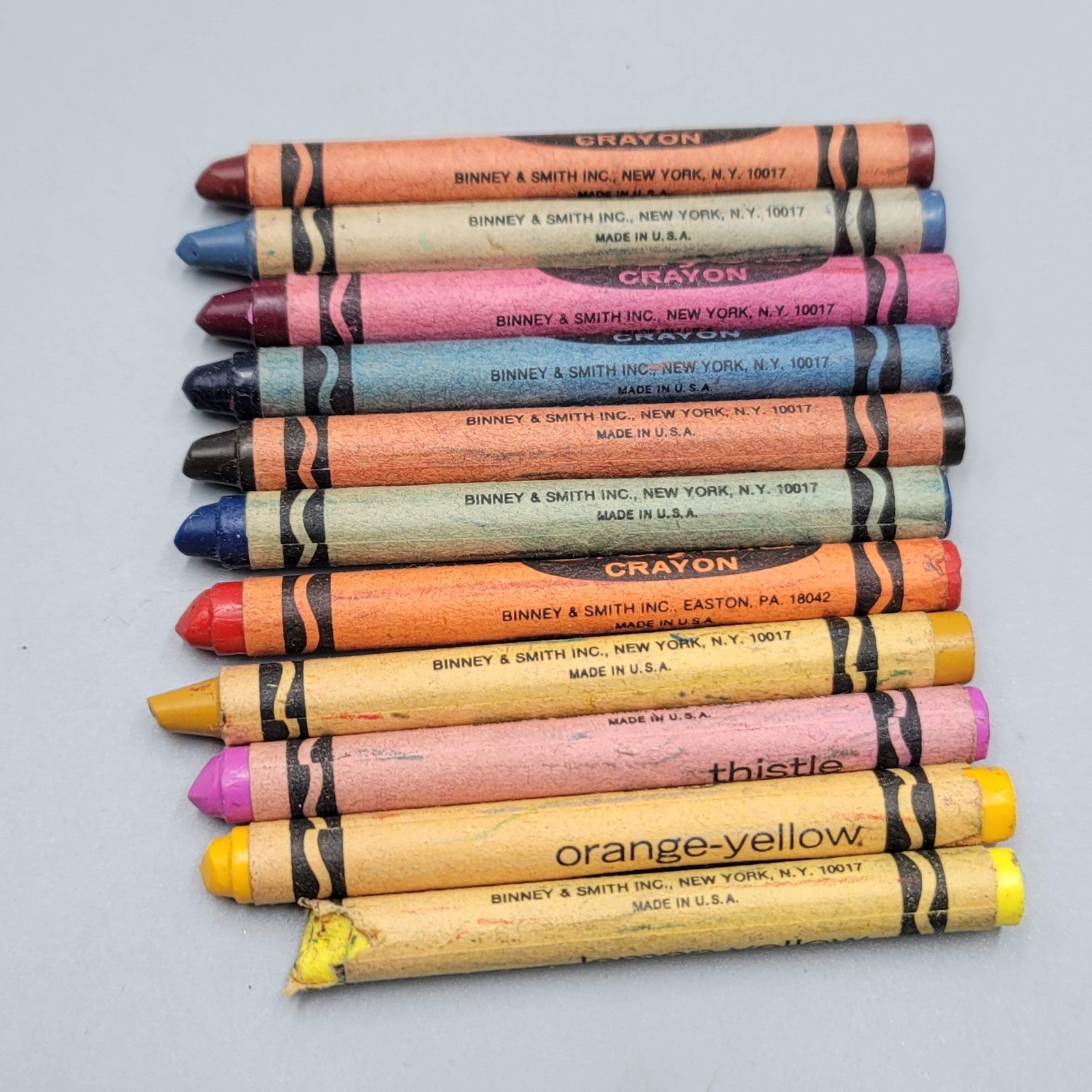 Binney & Smith Crayola Crayons 11 Vintage Rare Retired Indian Red USA Umber etc