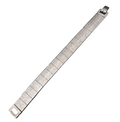 Vintage Emmons Bracelet Silver tone Etched Panel 6.75 in