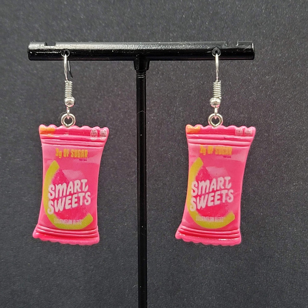 New SMART SWEETS Candy Pierced Earrings Acrylic Dangle 1.25"