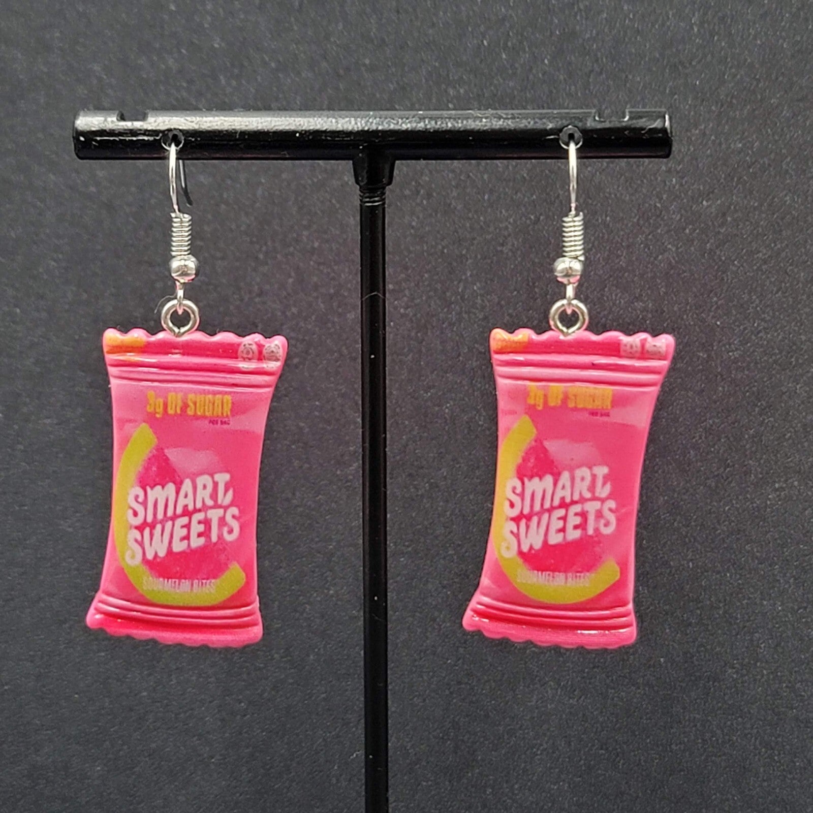 New SMART SWEETS Candy Pierced Earrings Acrylic Dangle 1.25"