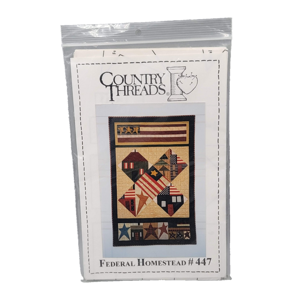 Vintage Country Threads Federal Homestead #447 American Flag Wall Hanging KIT