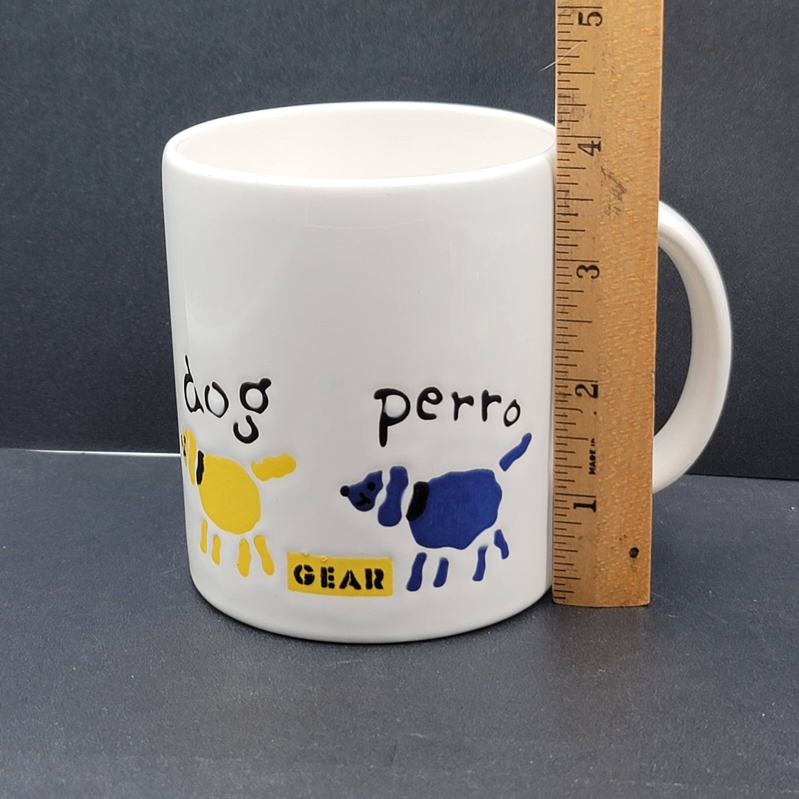 WAECHETERSBACH COFFEE MUG CUP TEA DOG WHITE CHIEN HUND PERRO