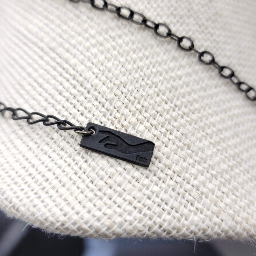 Alexandra Francois Lace Necklace Black Chain Signed French Designer 18"-21"