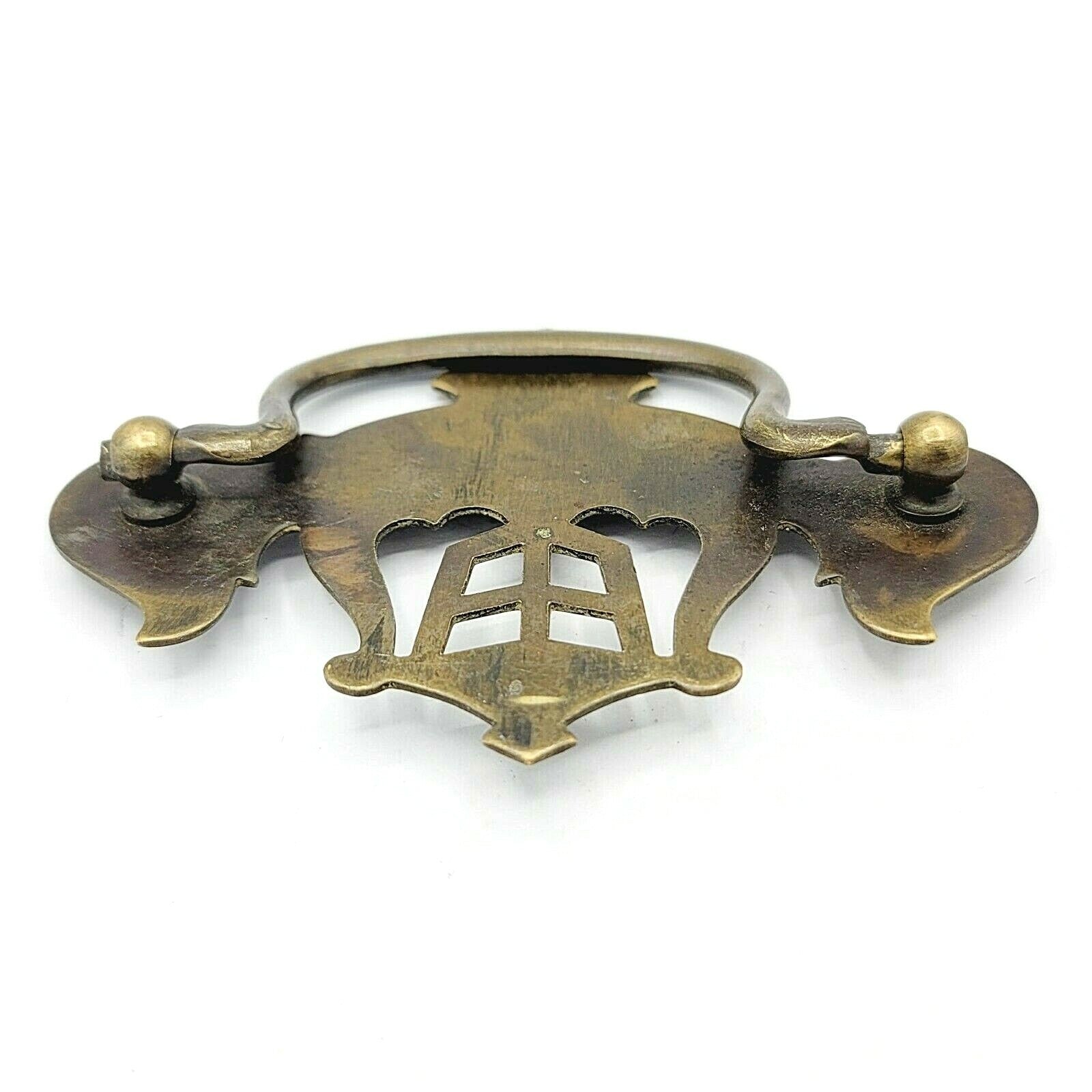 Vintage Steel Drawer Pull Bronze tone Salvage Hardware SINGLE ONLY 3" 0030