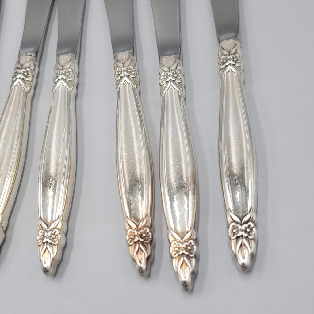 1847 Rogers Bros International Silver Plate Garland Lot of 10 Dinner Knives