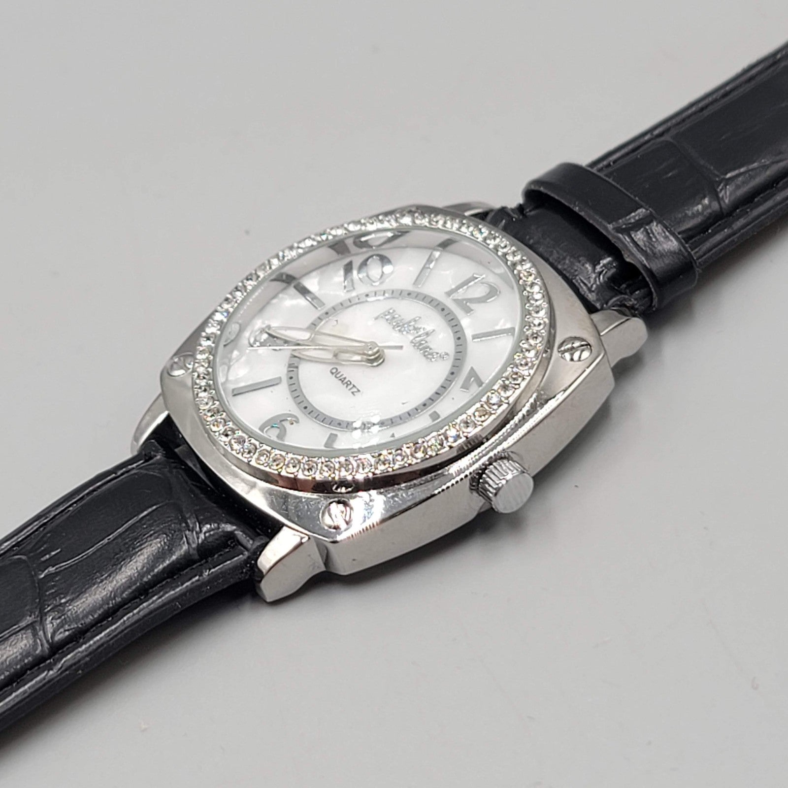 Park Lane Watch Womens Quartz Leather Strap 37mm Japan Movement NEEDS BATTERY