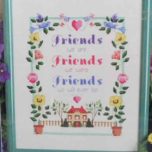 Designs for Needle Friends House Sampler Cross Stitch Picture Kit Home Flowers