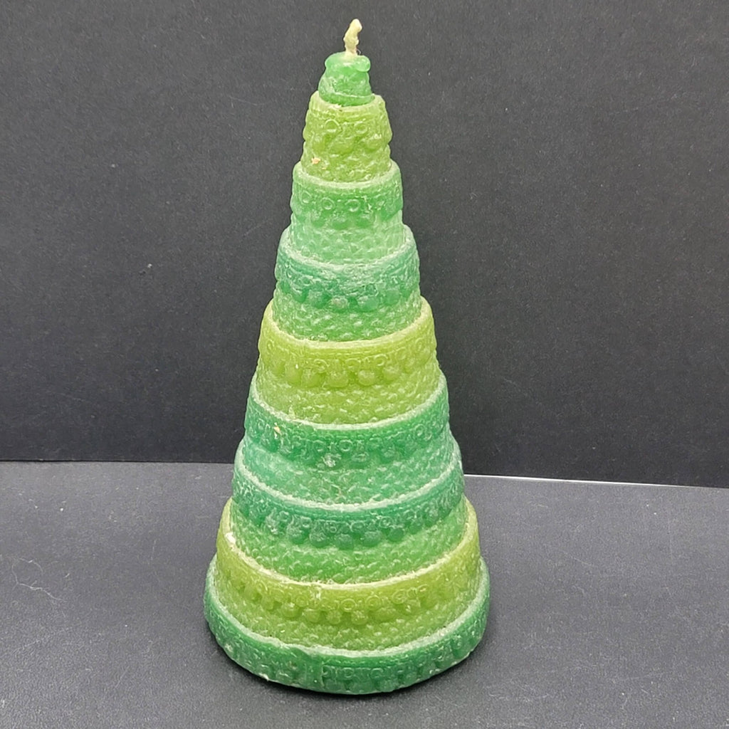 Vintage Hallmark Christmas Tree Candle Green Unused 7" New Old Stock