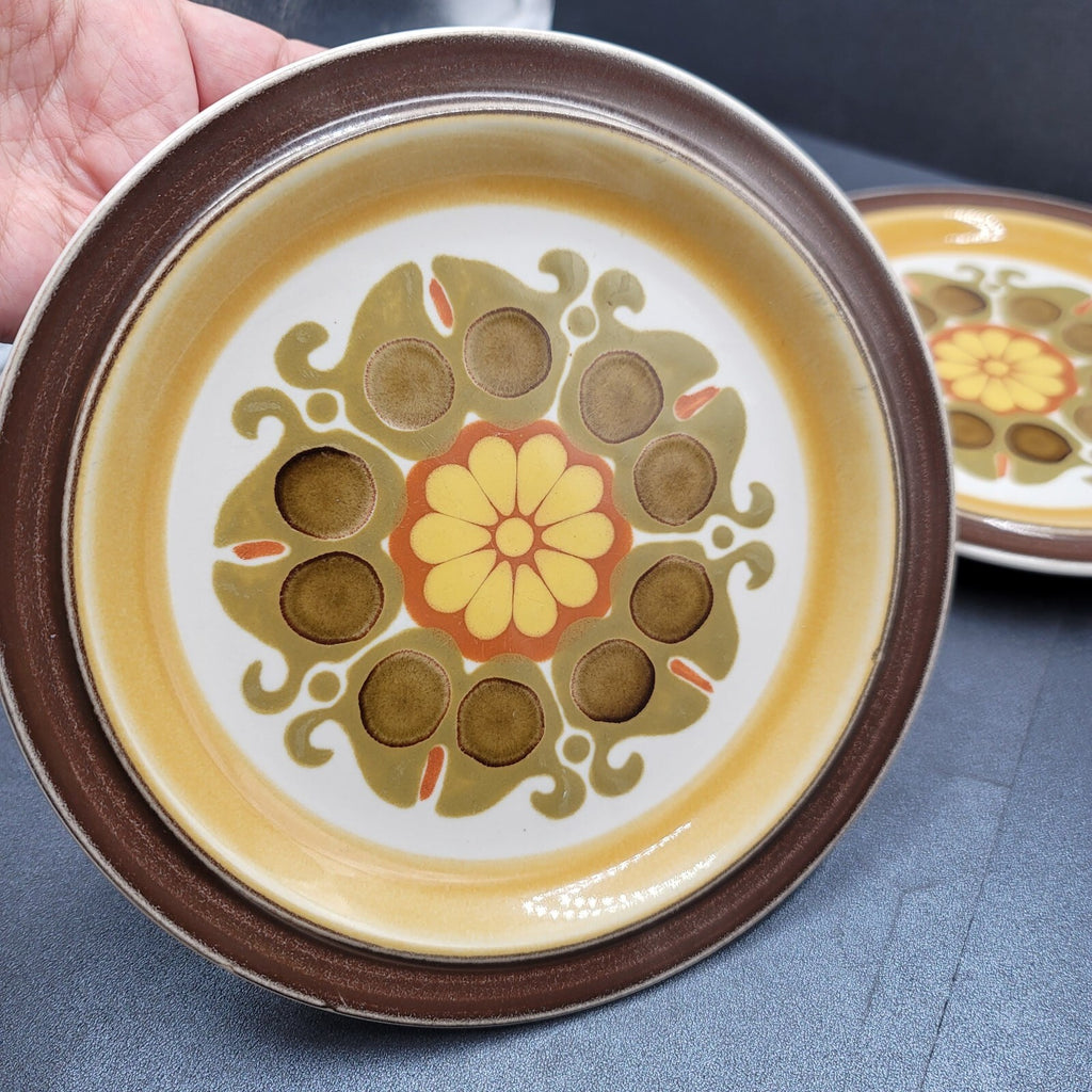 Vintage Mid Century CASUAL CERAM Electra Echo Lot of 2 Salad Plates 7.5"