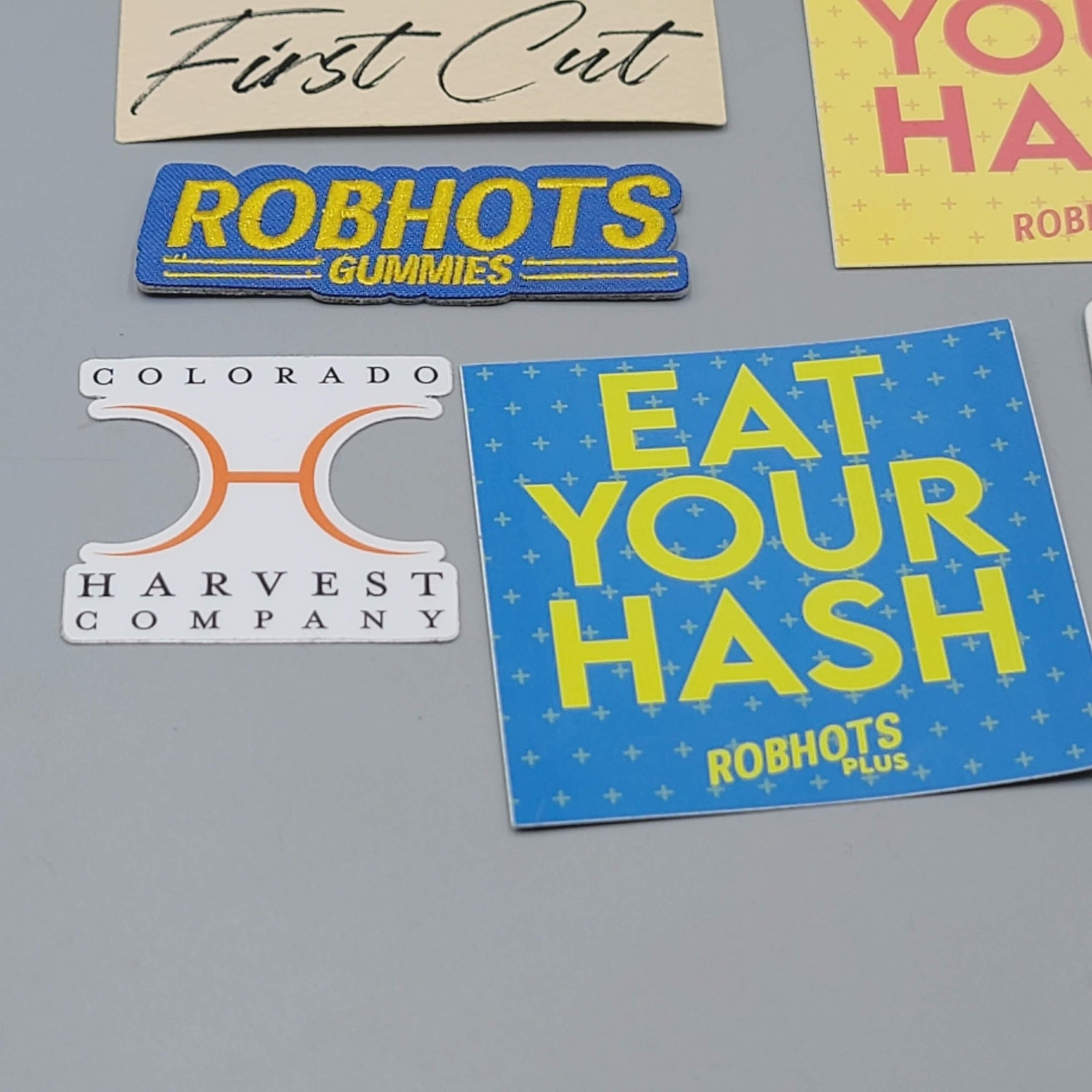Dispensary Sticker Lot Robhots LazerCat Snaxland Veritas Colorado Harvest