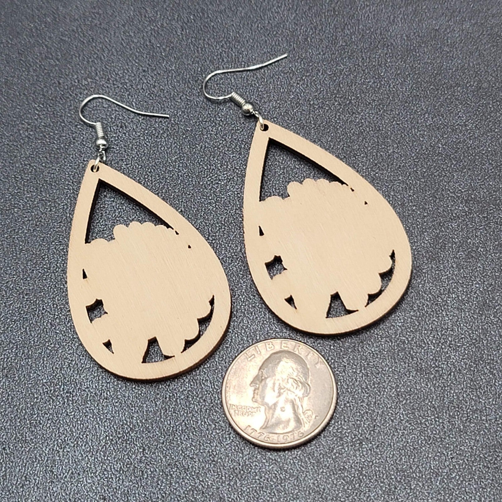 New PRIDE Love is Love Pierced Earrings Rainbow Wood Teardrop Dangle 2.25"