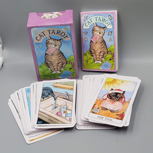 Cat Tarot 78 Cards in Box with Guidebook Illustrated by Megan Lynn Kott EUC