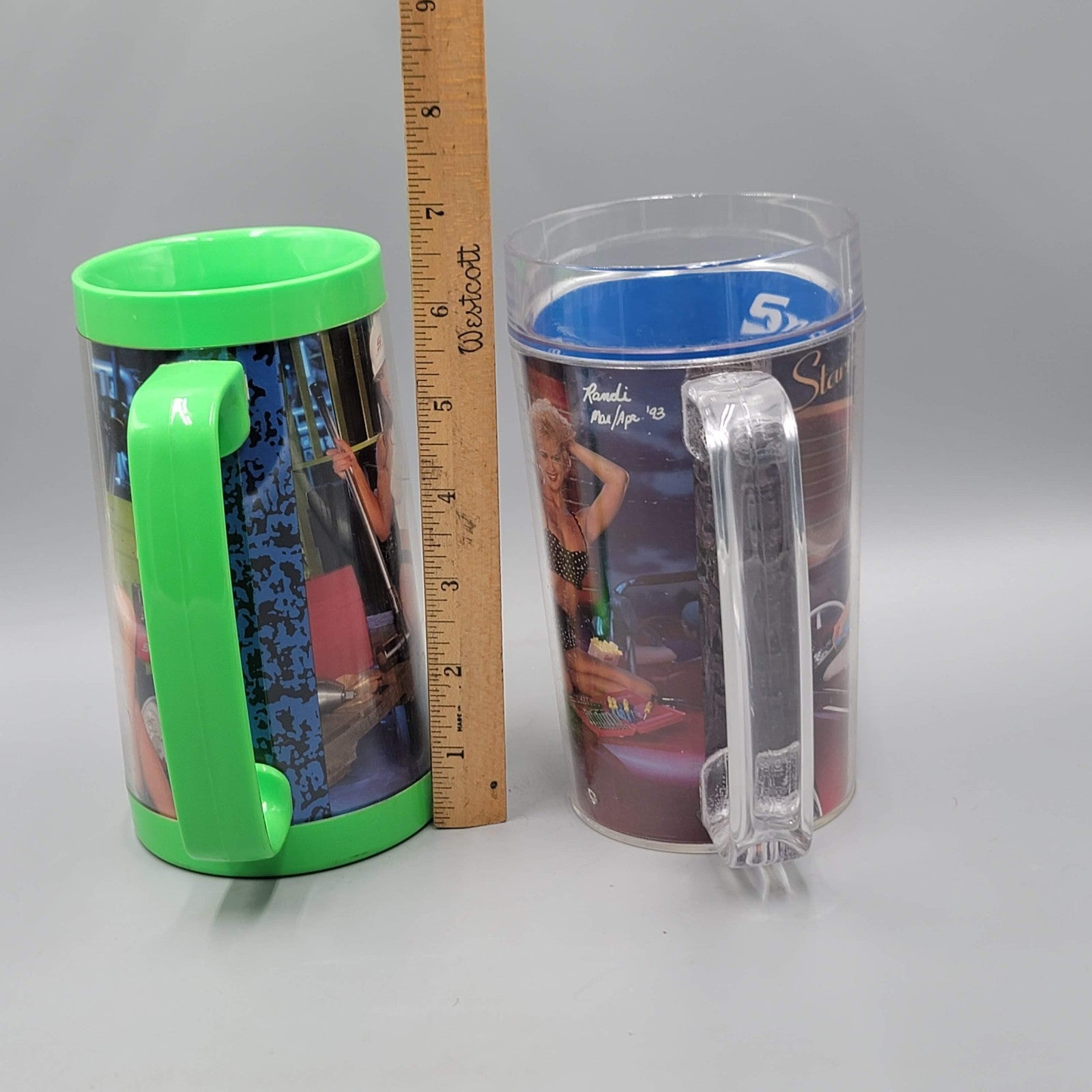 Vintage Snap-On Tools Thermo Serve Mug Lot of 2 Pin-Ups Christy 1991 Randi 1993