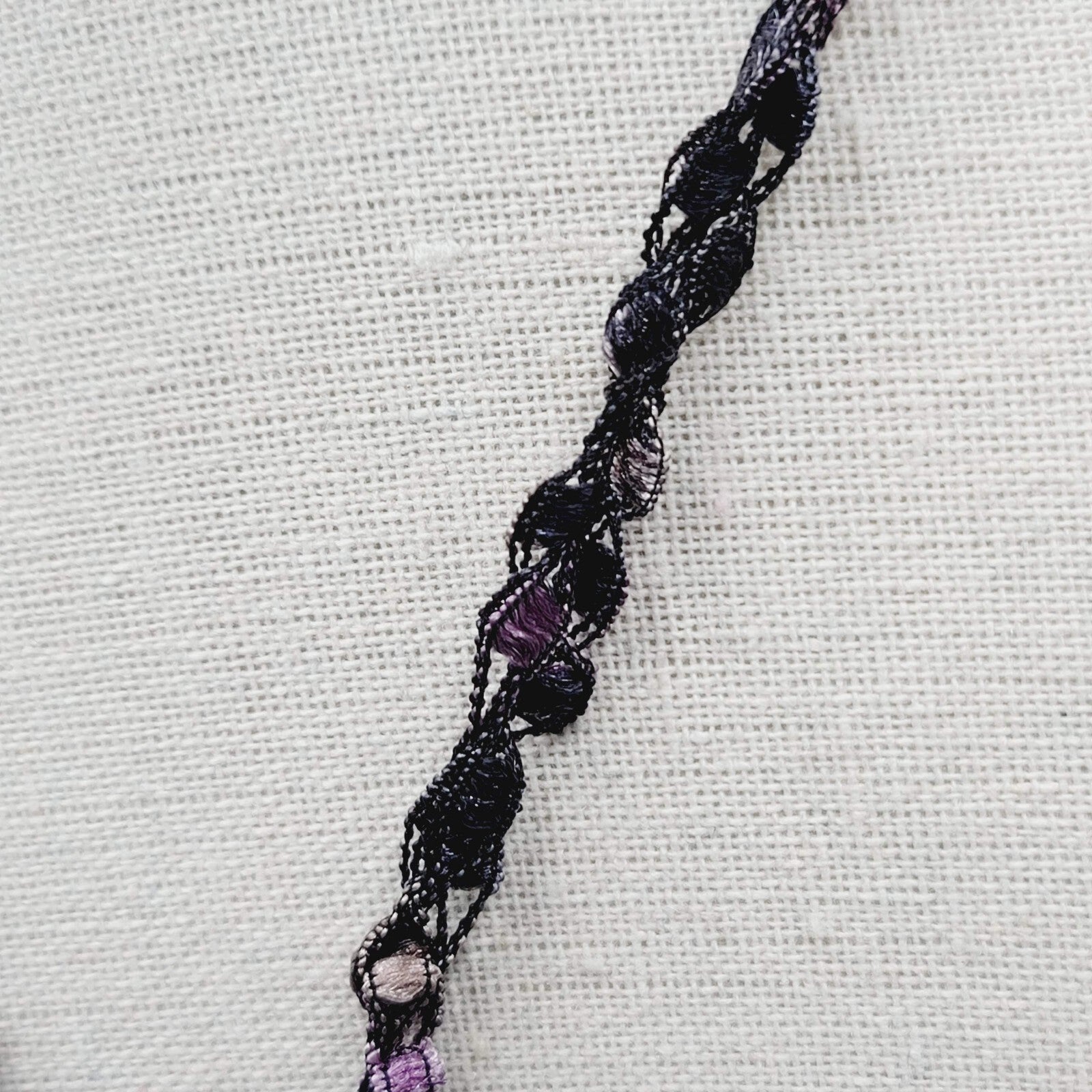 Purple Necklace Art Glass Heart Pendant 20"