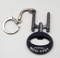 Star Trek USS Enterprise Starfleet NCC-1701 Zinc Black Keychain Bottle Opener