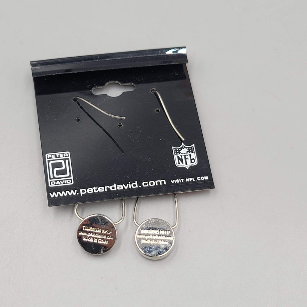 Pittsburgh Steelers NFL Pierced Earrings Silver tone Dangle  NWT 1.5 in