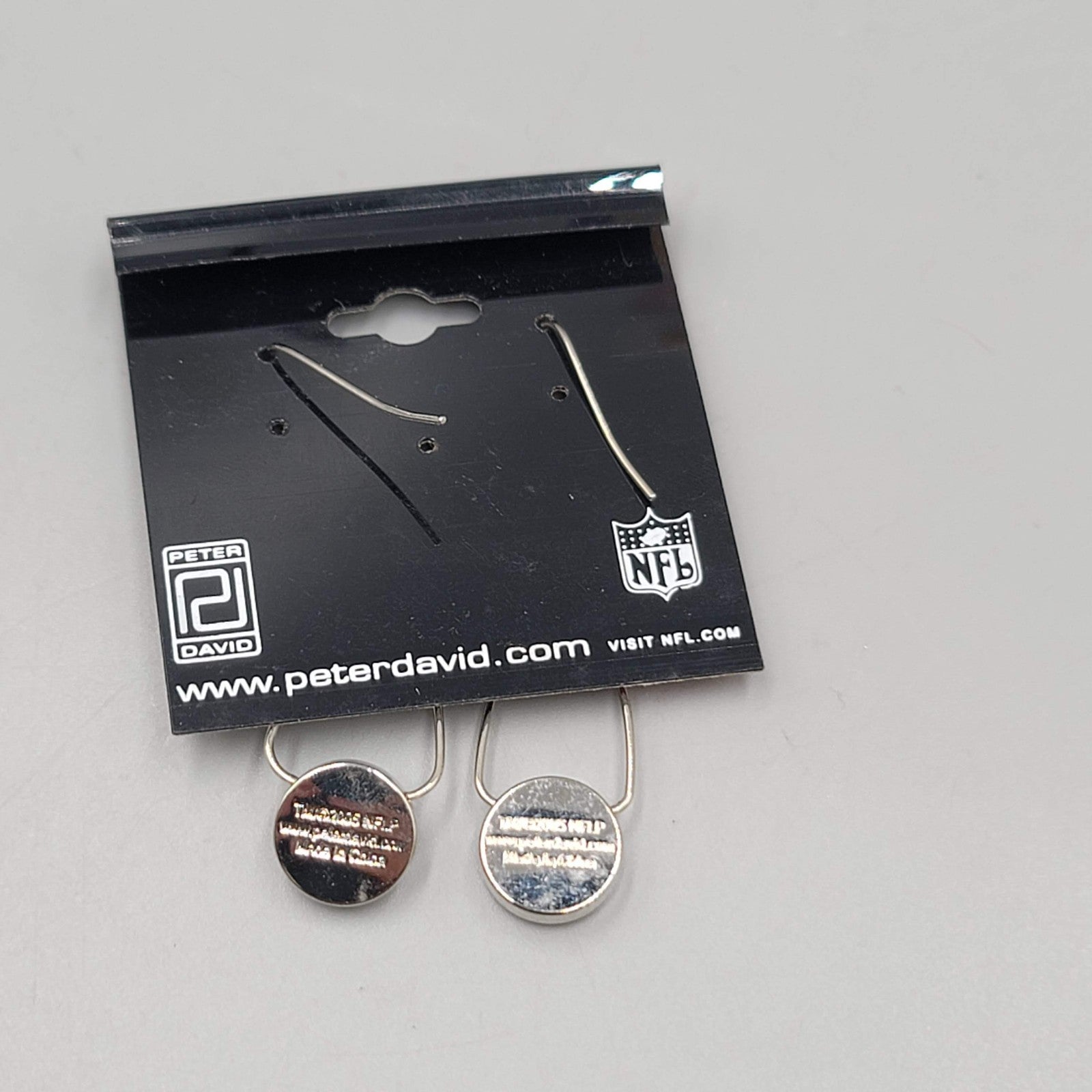 Pittsburgh Steelers NFL Pierced Earrings Silver tone Dangle  NWT 1.5 in