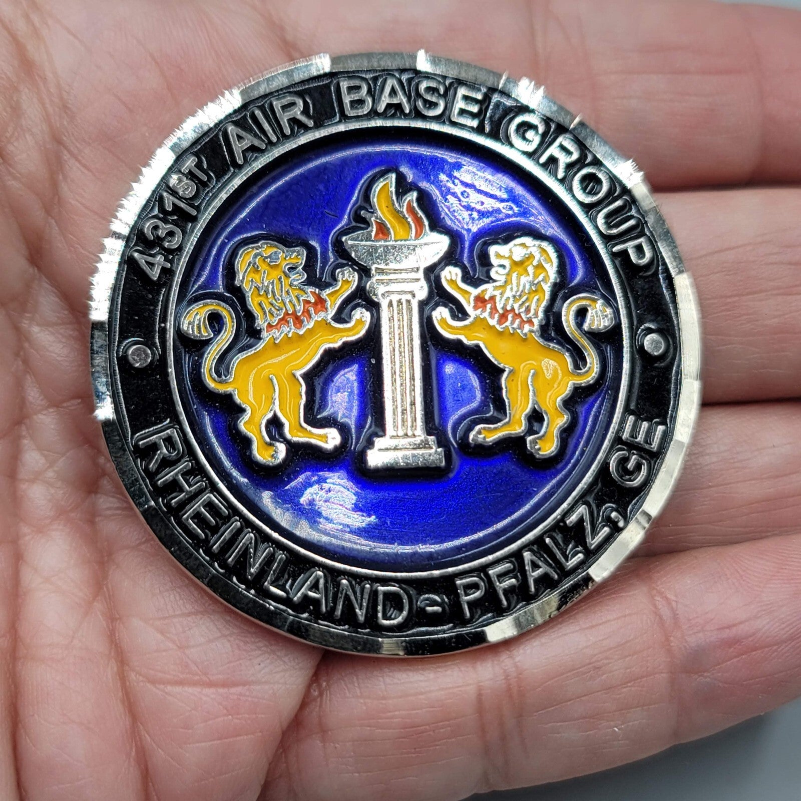 431st Air Base Group RHEINLAND PFALZ GERMANY CHALLENGE COIN People First 2"