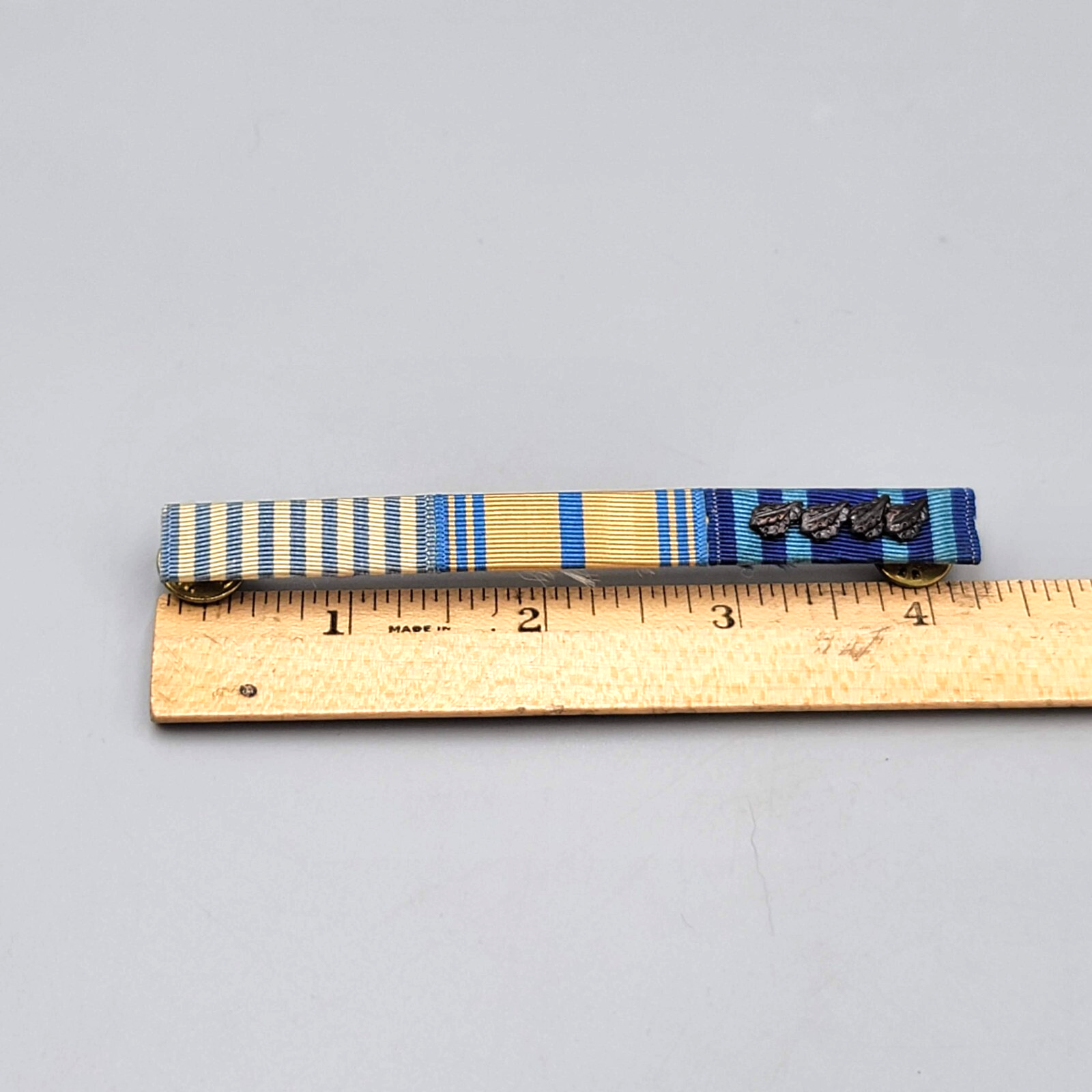US Army Three Place Ribbon Bar Korean Era Vintage Military Pin