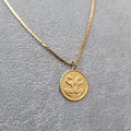 Vintage Accents by Hallmark GEMINI Necklace Gold tone Zodiac Long 24 in