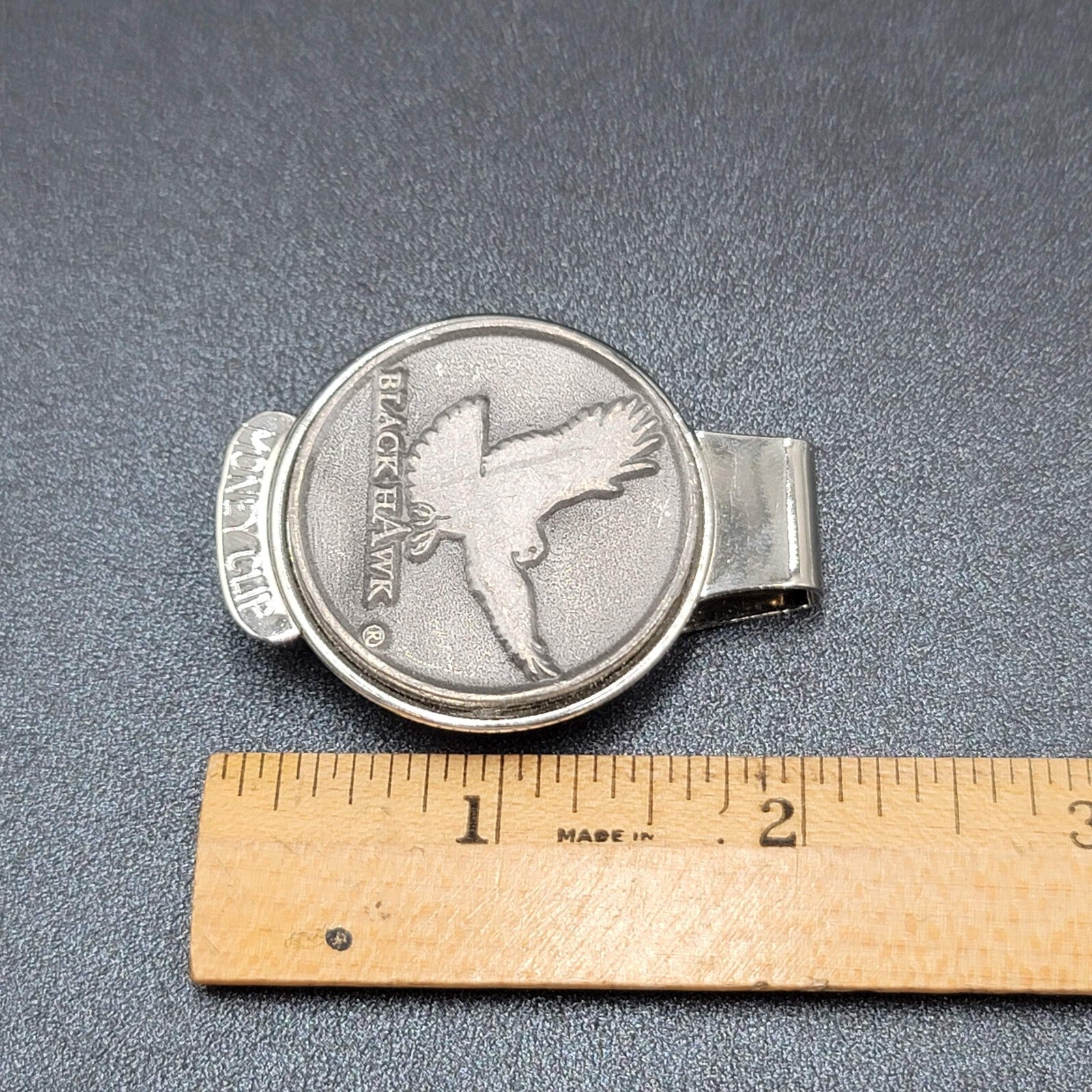 Black Hawk Colorado Money Clip Silver tone Souvenir