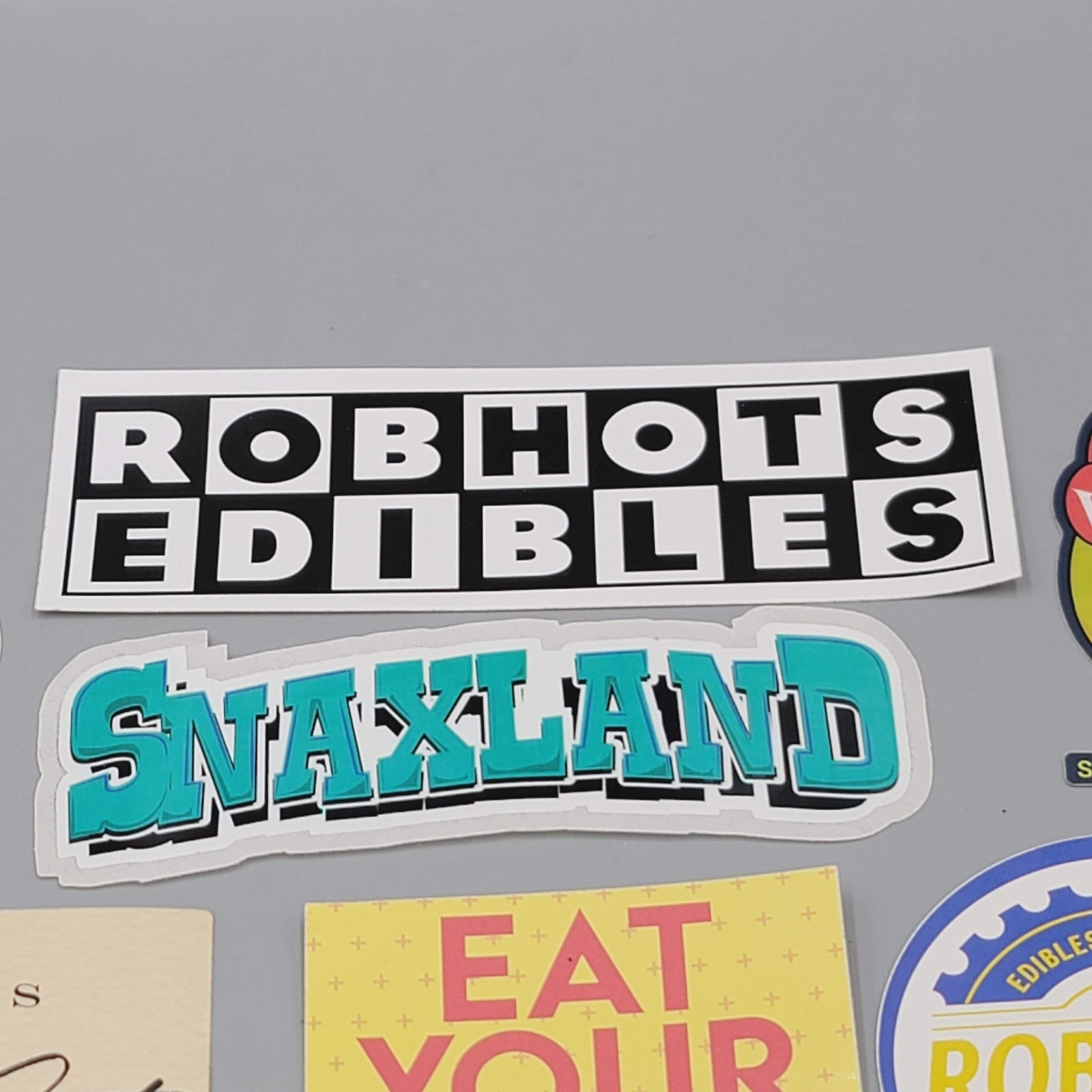 Dispensary Sticker Lot Robhots LazerCat Snaxland Veritas Colorado Harvest
