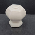 Vintage White Glass Drawer Pull SINGLE Reclaimed Salvaged Hardware 1 3/8"
