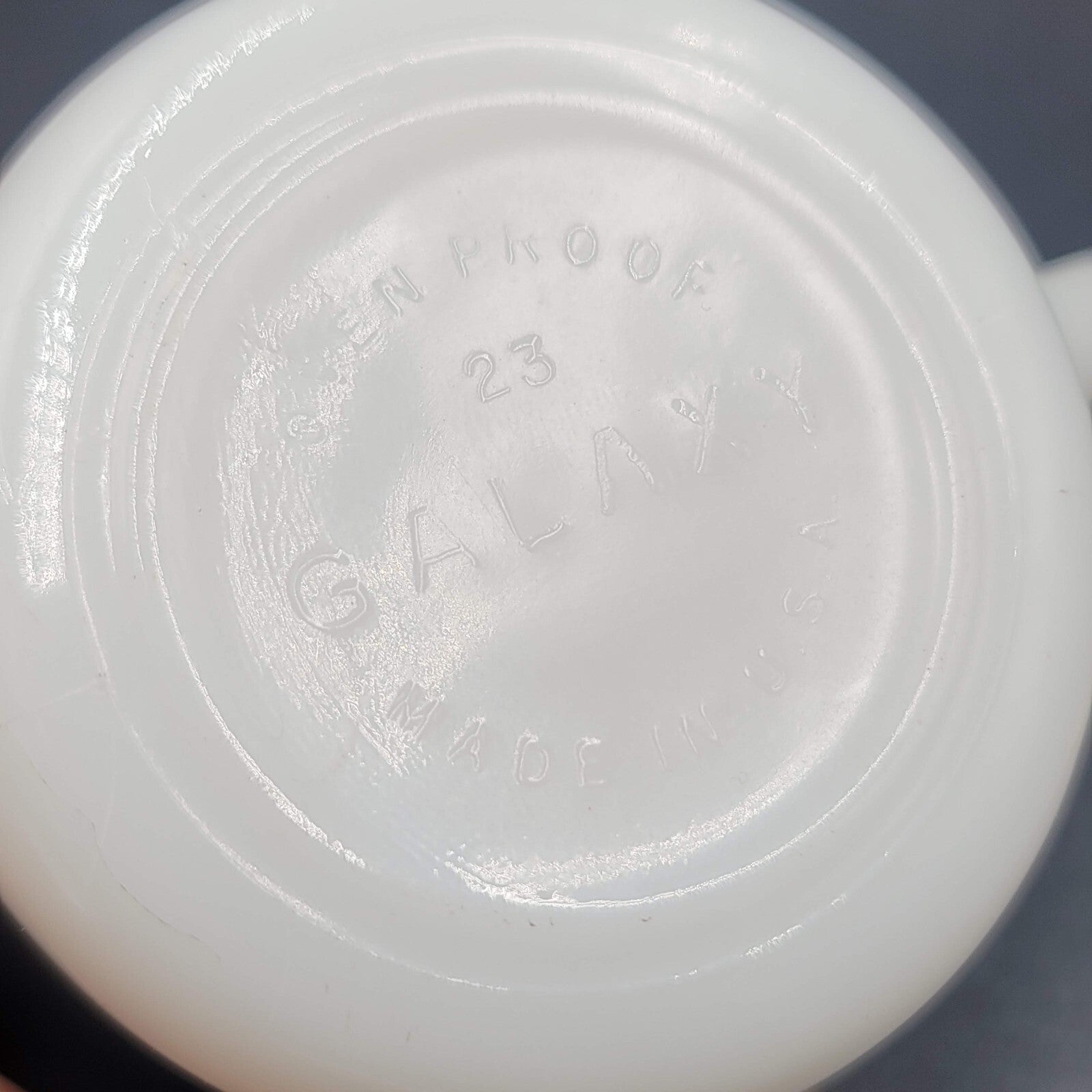 Vintage Westminster Fire Department Coffee Mug Galaxy Milk Glass 1984