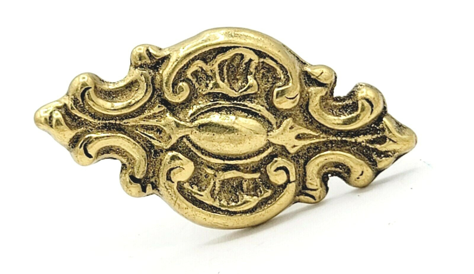Vintage Brass Drawer Pull Architectural Salvage Hardware 2" x 1"