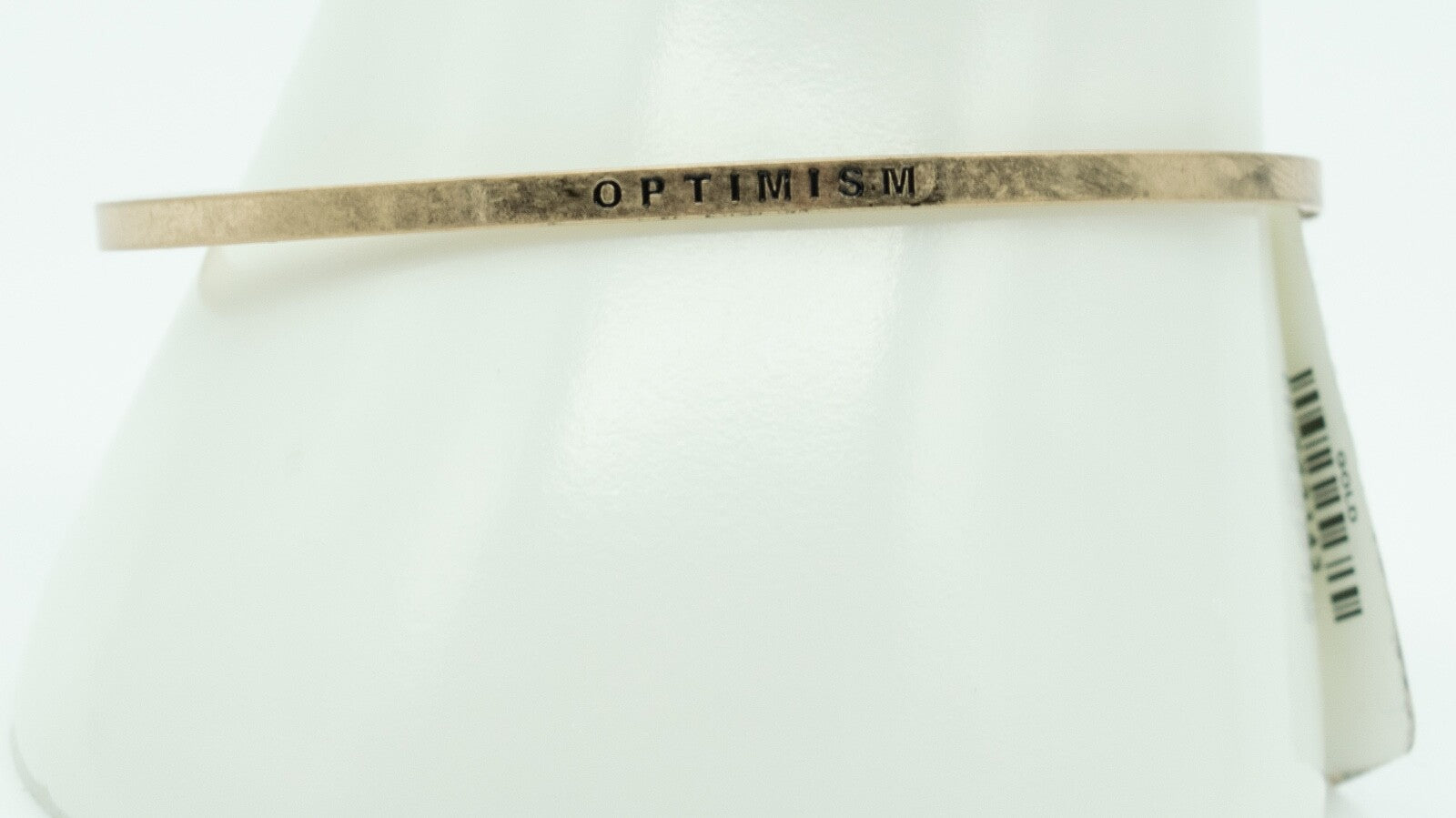 NEW Gold tone Engraved OPTIMISM Bracelet NWT $14