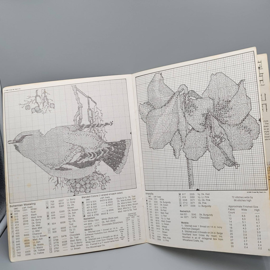 Vintage 1990 Cross My Heart Nature's Notebook Cross Stitch Pattern Book Wildlife