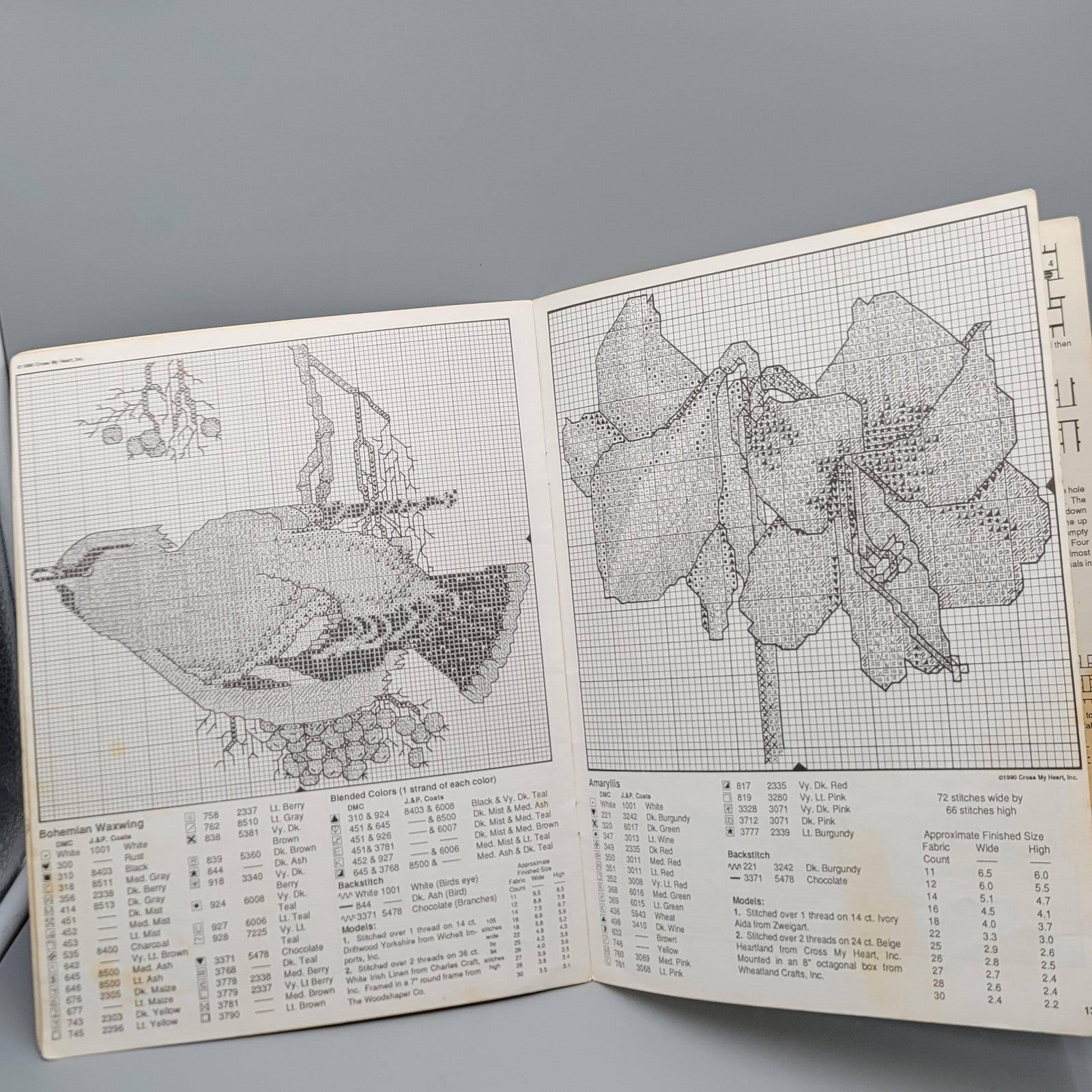 Vintage 1990 Cross My Heart Nature's Notebook Cross Stitch Pattern Book Wildlife