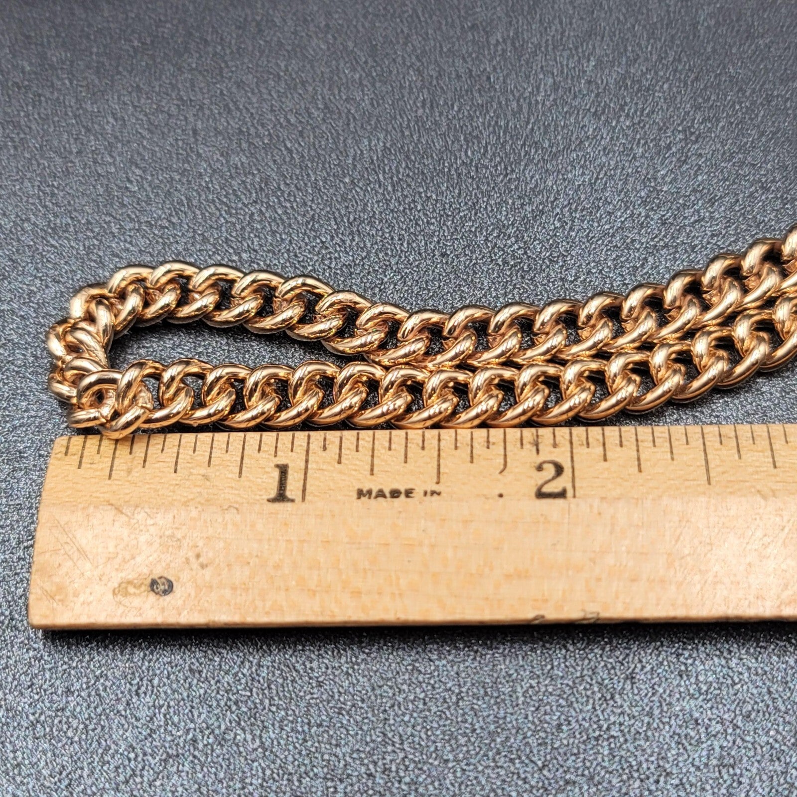 High Polish Gold Plated Cuban Curb Chain Necklace 6mm 17''