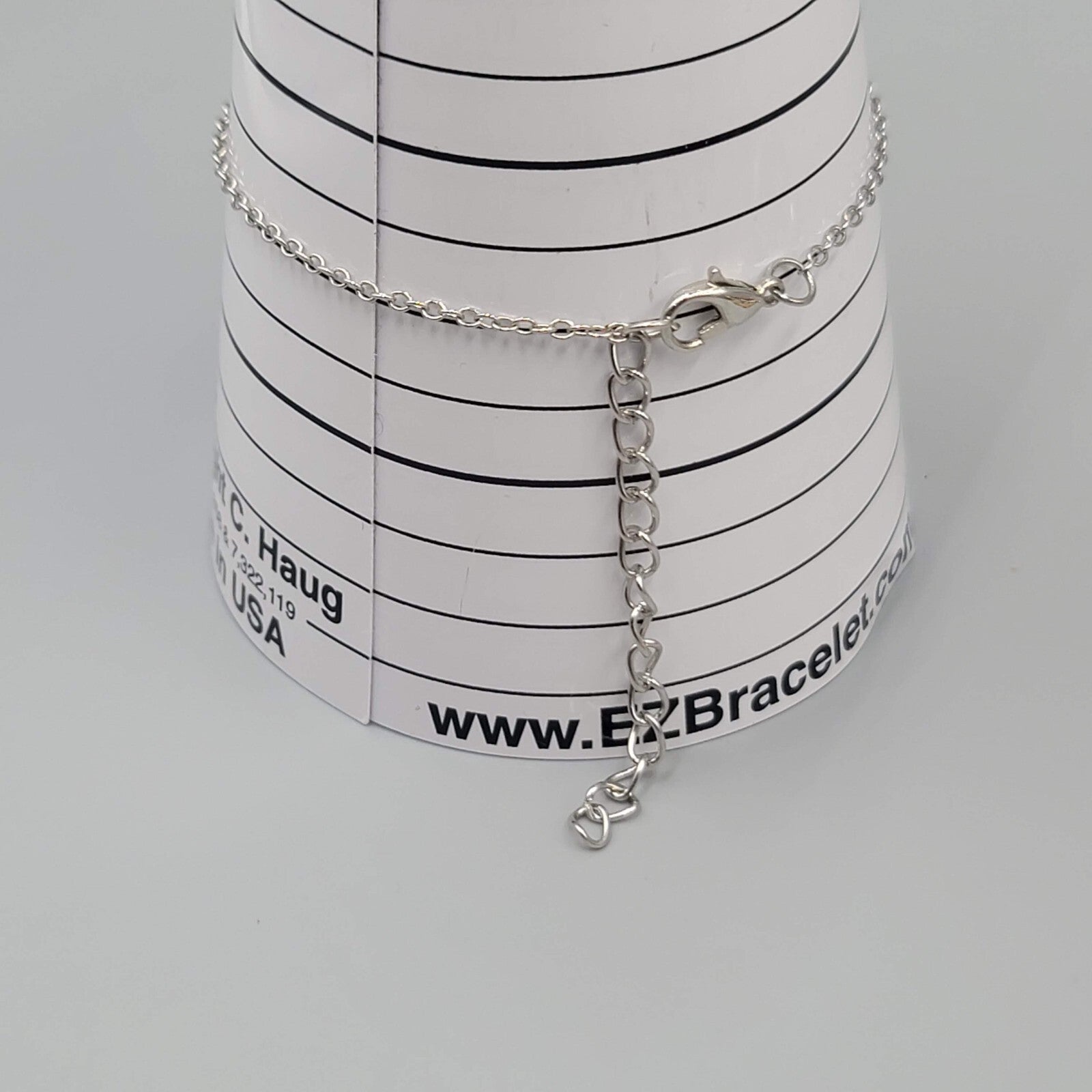 Globe Ankle Bracelet Silver tone Adjustable 7.5" - 9.5"