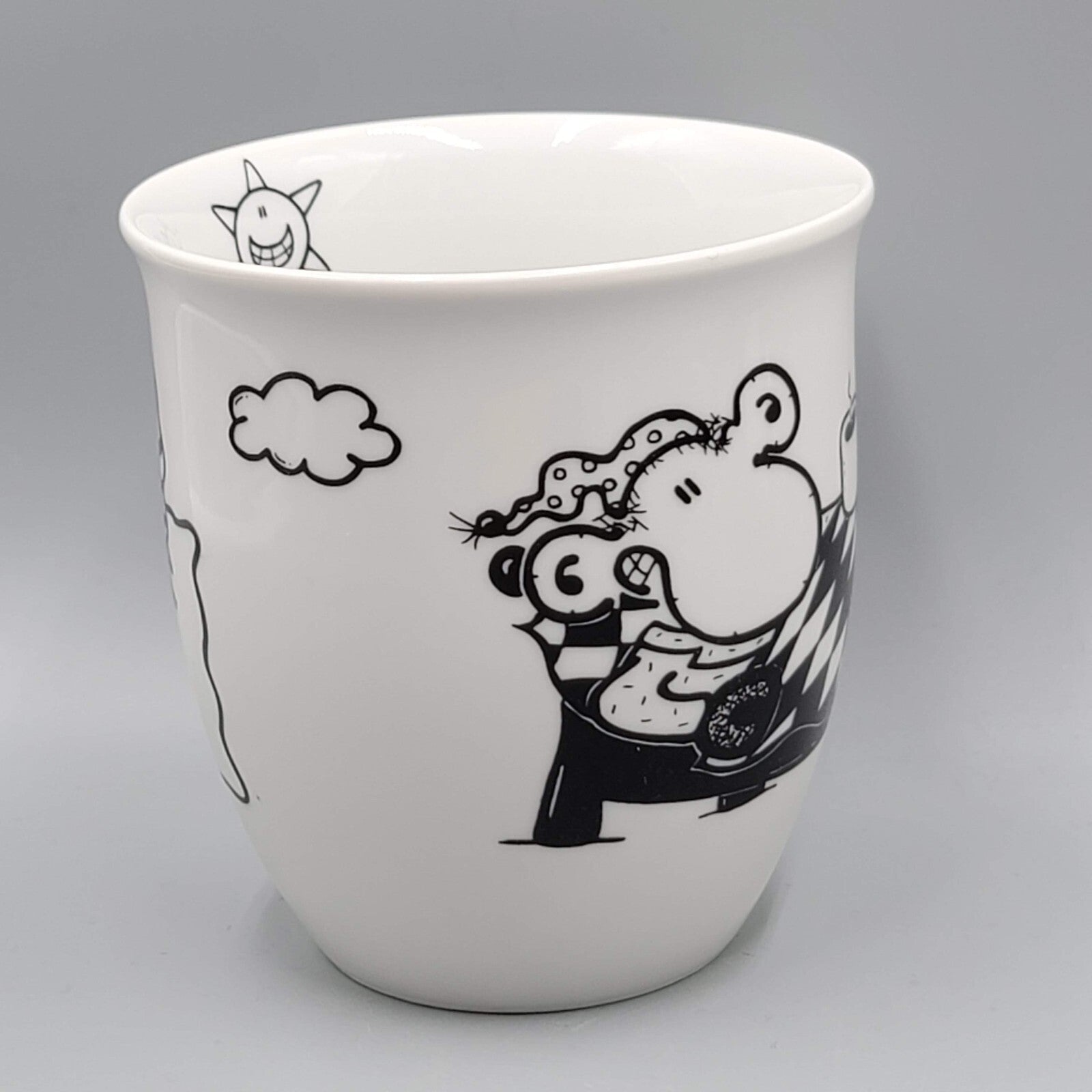 Sheepworld NICI Good Morning Mug Black White Cartoon Coffee Cup