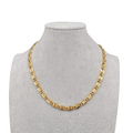 Vintage Scroll Chain Necklace Gold Plated 1/4 " wide 18" Long