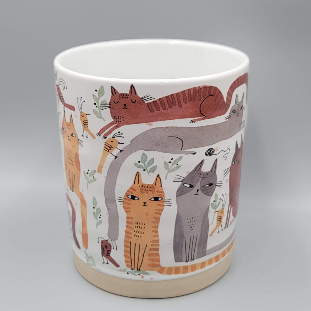 Prima Design Tabby Cat Coffee Mug Wrap Around Mischievous Cat Cup