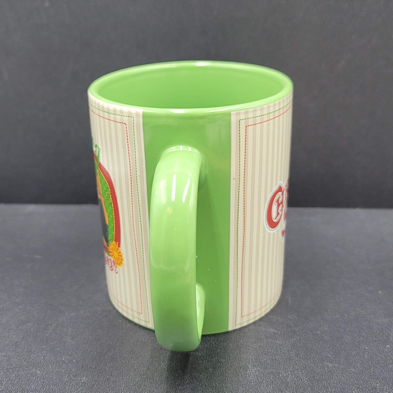 A Christmas Story Ceramic Coffee Mug Triple Dog Dare You Flagpole Scene Green