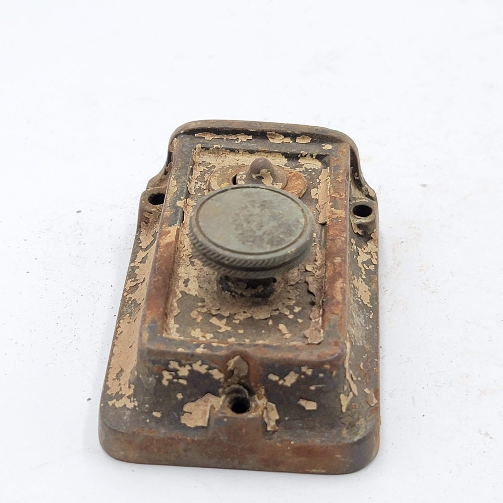Vintage Surface Rim Night Lock Latch No Keeper Salvage Shabby Chic
