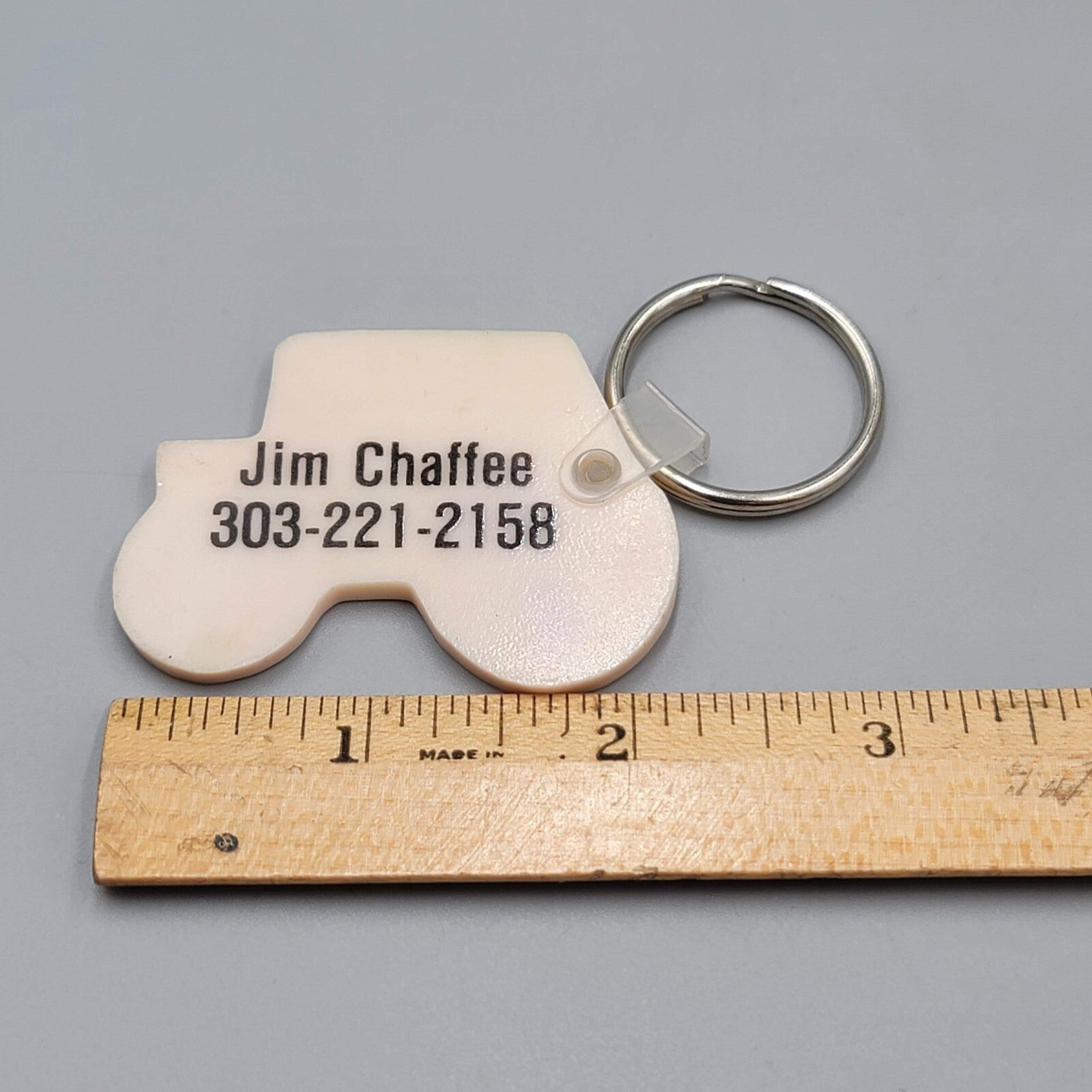Vintage Hesston Tractor Keychain Rubber