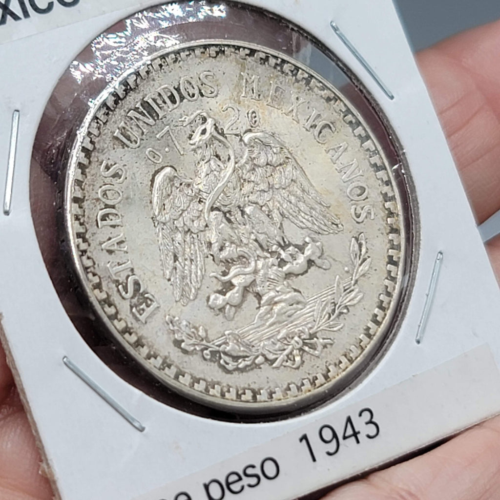 1943 Mexico Coin 1 Peso KM455