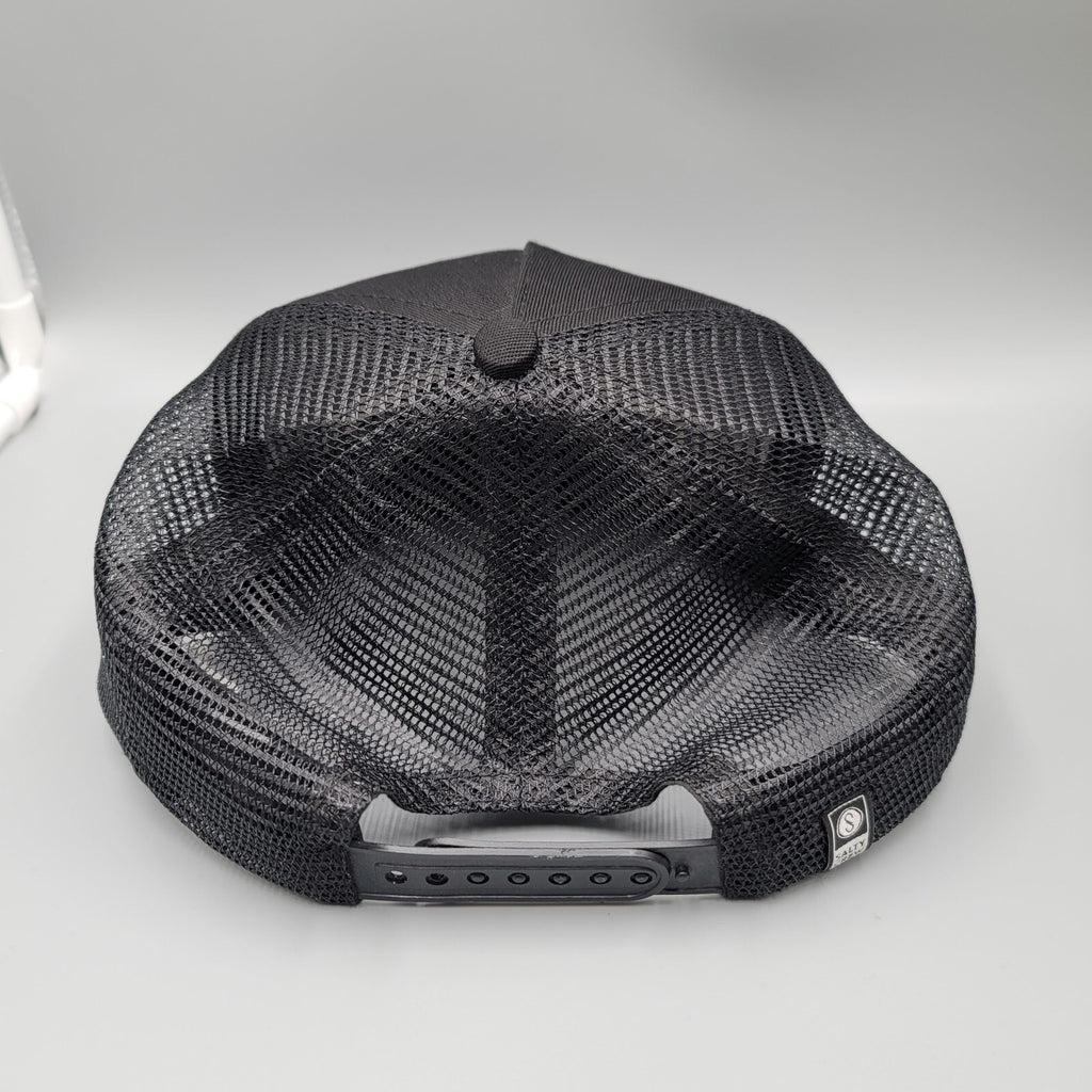 Salty Crew Dos Palms Find Refuge in the Sea Black Snapback Trucker Hat