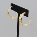 Filigree Hoops Pierced Earrings Gold Plated 1" Lightweight