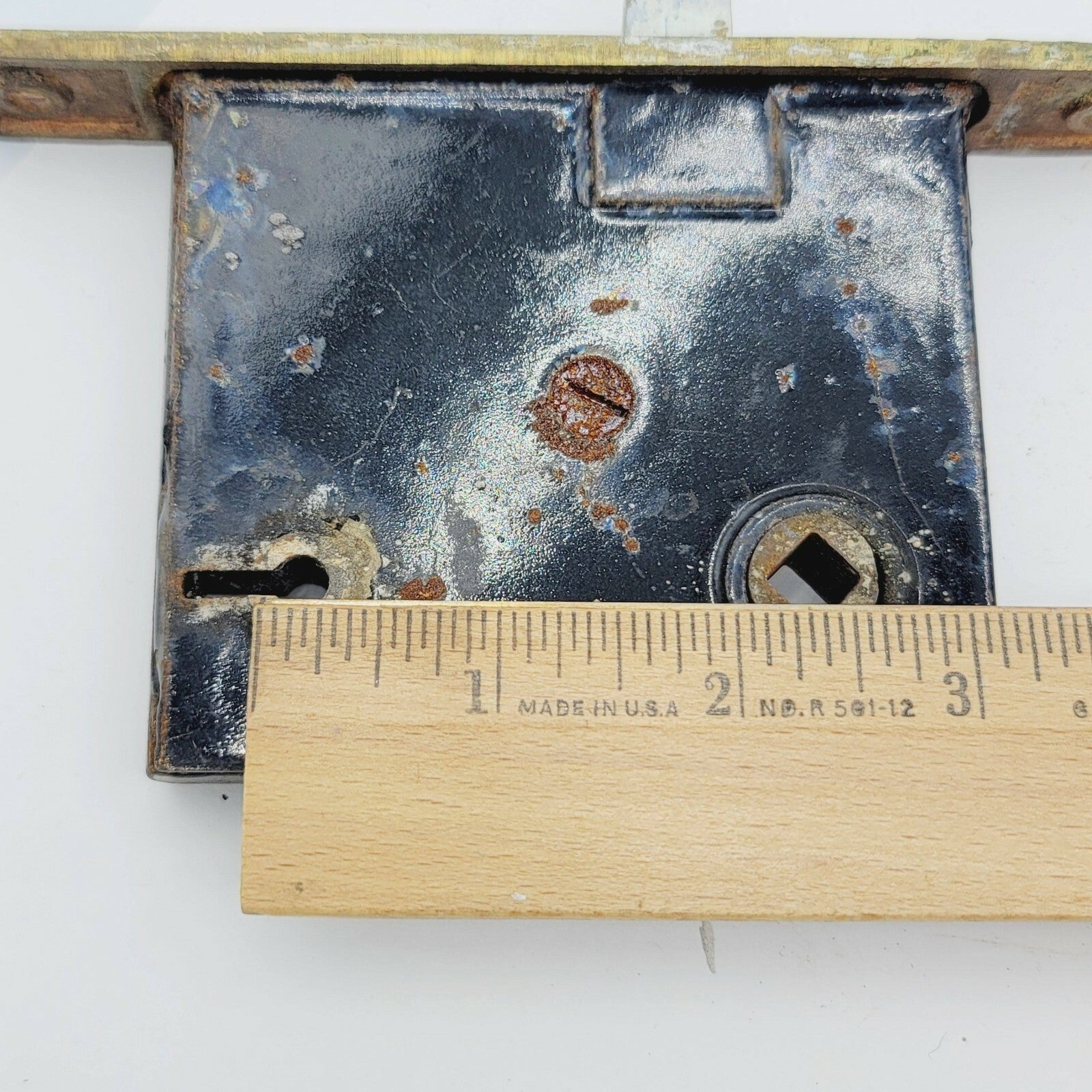 Vintage Cast Iron Door Mortise Lock Salvage Hardware  B123