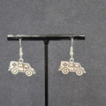 Ambulance Pierced Earrings Silver tone Medical Paramedic  1/2"